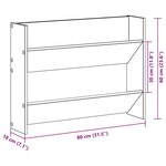 vidaXL Armoires à chaussures murales 2 Pièces Chêne Sonoma 80x18x60 cm