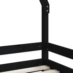 vidaXL Cadre de lit pour enfants noir 80x200 cm bois de pin massif