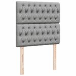 vidaXL Sommier à lattes de lit avec matelas Gris clair 100x200cm Tissu