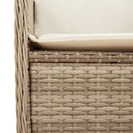 vidaXL Canapé d'angle de jardin avec coussins beige résine tressée