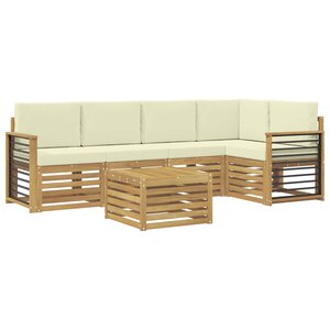 vidaXL Ensemble de canapés d'extérieur 6 pc Polyester