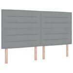 Lit Box Spring avec Matelas Gris Clair 180x200 cm Tissu