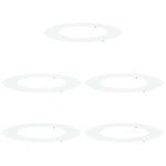 vidaXL Anneau de jardin plat   5 pièces en blanc  Ø50/80 cm en acier.