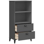 vidaXL Bibliothèque VIKEN gris anthracite 60x35x123 cm bois ingénierie
