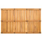 vidaXL Tapis de bain Uni Marron 80 x 50 cm bois