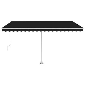 vidaXL Auvent manuel rétractable avec LED 450x300 cm Anthracite