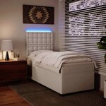 vidaXL Sommier à lattes de lit avec matelas Blanc 80x200 cm Similicuir