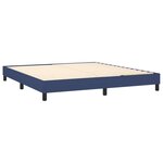 vidaXL Sommier à lattes de lit avec matelas LED Bleu 180x200 cm Tissu