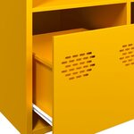 vidaXL Buffet haut jaune moutarde 68x39x103 5 cm acier