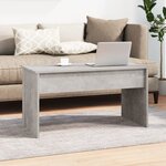 vidaXL Table basse gris béton 102x50 5x52 5 cm bois d'ingénierie