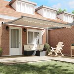 vidaXL Auvent Rétractable Beige 400 × 300 cm Polyester et Aluminium