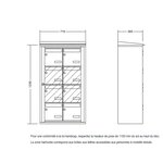 Bloc collectif Leabox  2x4  grade 3  simple face  Extérieur  fixation murale  Gris clair RAL 7035 finition brillante