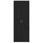 vidaXL Buffet haut noir 80x42 5x185 cm bois d'ingénierie