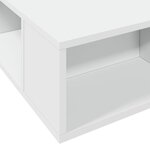 vidaXL Cadre de lit blanc 140x200 cm bois d'ingénierie
