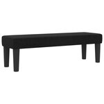 vidaXL Lit à ressorts avec matelas et banc noir 180x200 cm Tissu