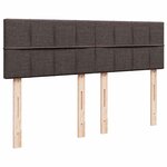 vidaXL Sommier à lattes de lit avec matelas Marron foncé 140x190 cm
