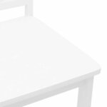 vidaXL Chaises à manger 2 Pièces blanc bois massif caoutchouc