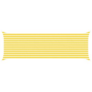 vidaXL Voile d'ombre Jaune et blanc 2 x 6 m 100   polyester Oxford