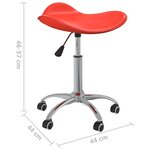 vidaXL Tabouret de salon et spa Rouge Similicuir