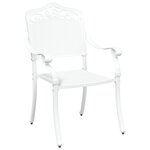 vidaXL Ensemble de salle à manger de jardin 5 pièces en aluminium coulé blanc