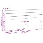 vidaXL Tête de lit 180 cm en bois massif de chêne