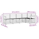 vidaXL Ensemble de canapés d'extérieur 5 pc Naturel Polyester
