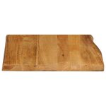 vidaXL Dessus de table 60x60x2 5 cm bord vivant bois massif manguier