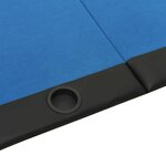 vidaXL Table de poker pliable 10 joueurs Bleu 207x106x76 cm