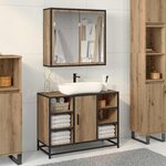 vidaXL Ensemble de mobilier de salle de bain 2 Pièces chêne artisanal