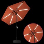 vidaXL Parasol de jardin avec lumières LED et base 230 x 230 cm