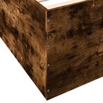 vidaXL Cadre de lit chêne fumé 100x200 cm bois d'ingénierie