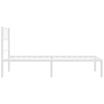 vidaXL Cadre de lit métal sans matelas et tête de lit blanc 100x200 cm