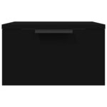vidaXL Table de chevet murale noir 34x30x20 cm