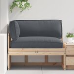 vidaXL Set de coussins de palette 3 Pièces Anthracite 120 x 80 x 12 cm