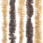 vidaXL Rideau anti-mouches marron foncé et beige 100x230 cm chenille