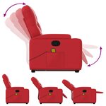 vidaXL Fauteuil inclinable de massage Rouge Similicuir