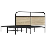 vidaXL Cadre de lit sans matelas 160x200 cm chêne sonoma