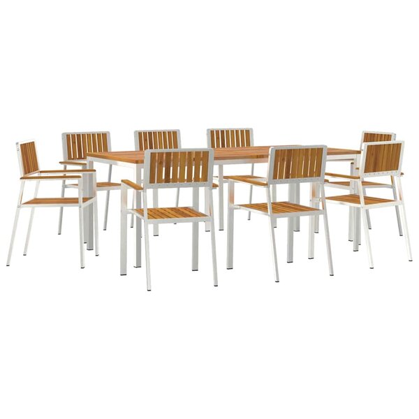 vidaXL Ensemble de repas extérieur 9 Pièces