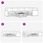 vidaXL Ensemble de canapés d'extérieur 6 pc Naturel et Anthracite