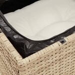 vidaXL Canapé de jardin avec coussins 2 places beige résine tressée