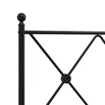 vidaXL Cadre de lit métal sans matelas avec tête de lit noir 90x190 cm