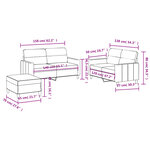 vidaXL Ensemble de canapés 3 Pièces avec coussins Rouge bordeaux Tissu