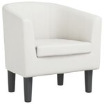 vidaXL Fauteuil blanc similicuir