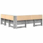vidaXL Tête de lit de rangement Gris béton 200 cm Bois d'ingénierie