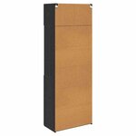 vidaXL Armoire de rangement Chêne noir 80 x 42 5 x 225 cm