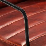 vidaXL Fauteuil Marron foncé Cuir véritable