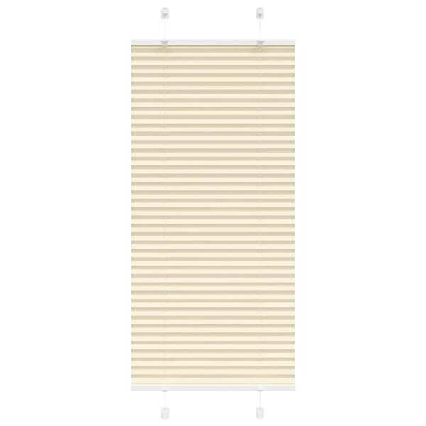vidaXL Store plissé crème 65x150 cm largeur du tissu 64 4 cm polyester