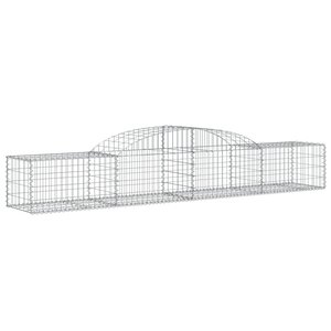 vidaXL Panier de gabions arqué 300x50x40/60 cm Fer galvanisé