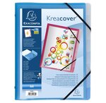 Exacompta - Trieurs personnalisables, 3 rabats, fermeture par élastiques, 8 compartiments, 24x32cm pour A4- couleurs aleatoires