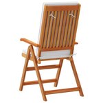 vidaXL Chaises de jardin inclinables avec coussins  8 pièces en bois de teck massif